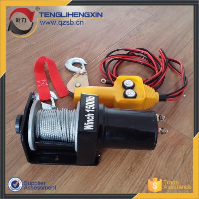 high speed small portable atv capstan electric engine 12 volt winch